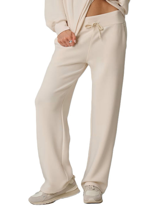 Pantaloni Trening Largi Bej