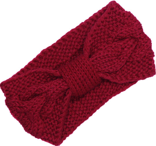 Unisex Knitted Headband in Red Color