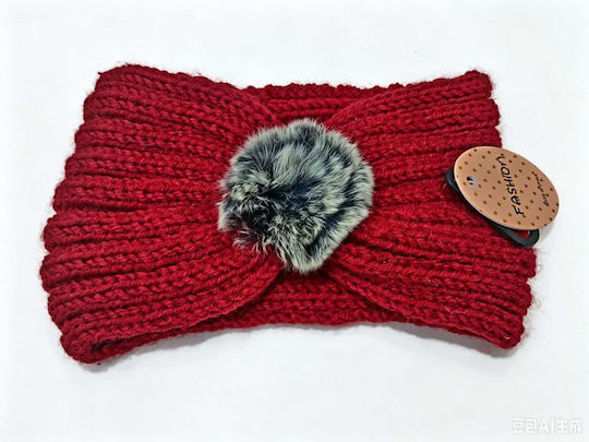 Unisex Knitted Headband in Red Color