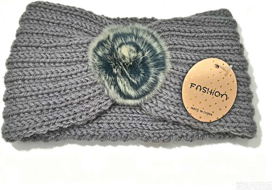 Unisex Knitted Headband in Grey Colour