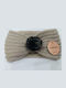 Unisex Knitted Headband in Beige Color