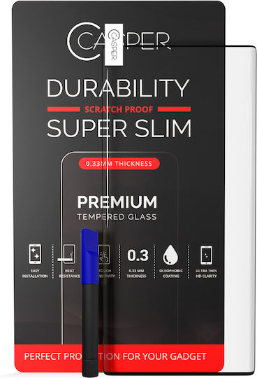 Casper UV Gehärtetes Glas Kleber Samsung Galaxy Note 10+ 5G Hüllenfreundliche Einzelhandelsverpackung