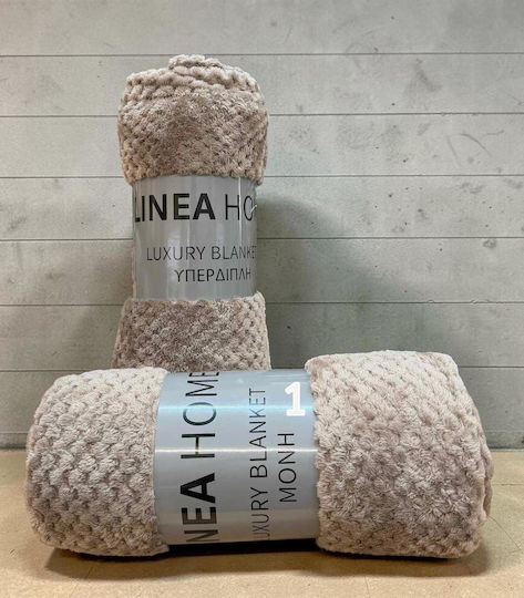 Linea Home Odeon Decke Samtig Moni 160x220cm Beige
