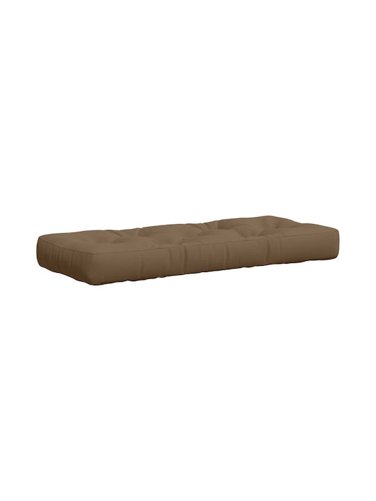 vidaXL Μαξιλάρι για Παγκάκι Παλέτας Taupe 40x12...