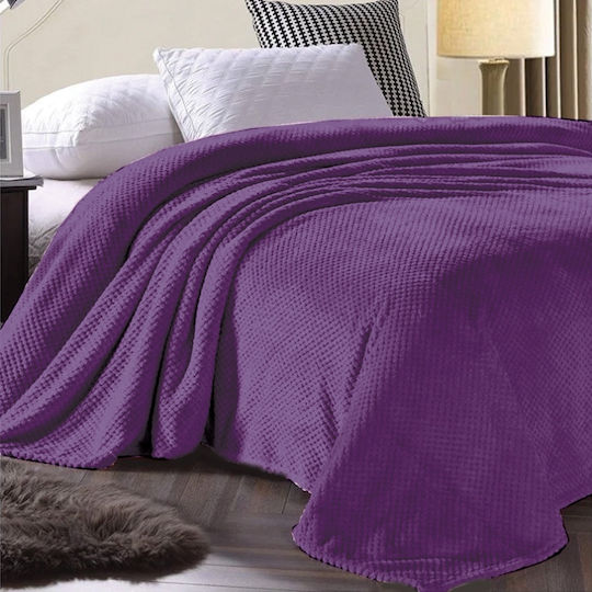 Pop Corn Blanket Fleece Super Double 220x240cm Purple