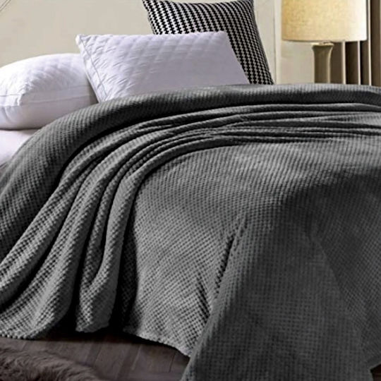 Pop Corn Blanket Fleece Single 160x240cm Dark Grey