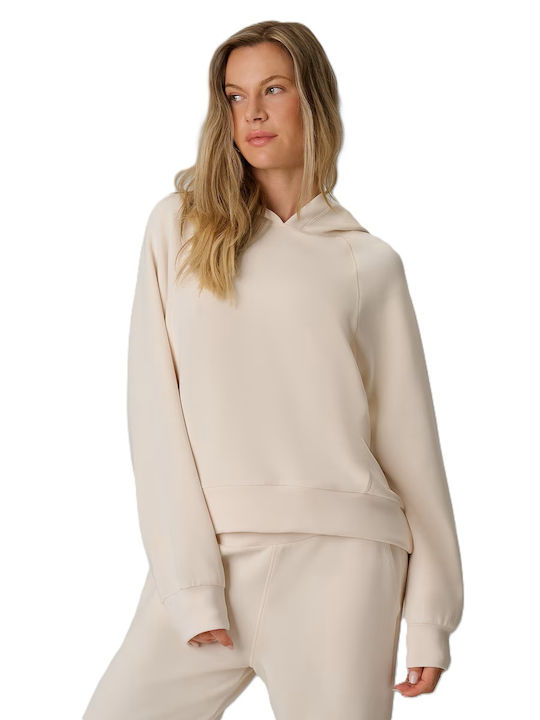 Damen Kapuzen Sweatshirt Beige