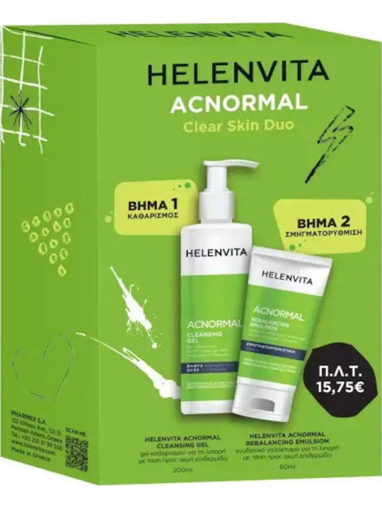 Helenvita Acnormal Set Îngrijire pentru Hidratare, Curățare Facială și Împotriva Acneei