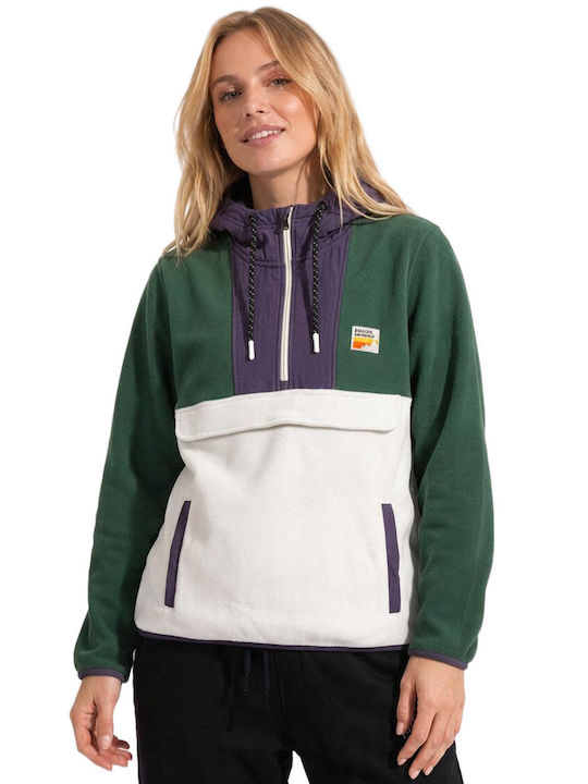 Damen Sweatshirt mit Kapuze Türkis