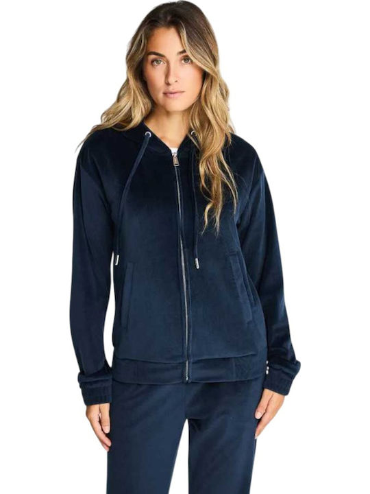 Funky Buddha Women's Sweatshirt Cardigan Midnig...