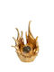 Polyester Achivada Goldene Glasball Weißer Kugel 14x14x22,5cm