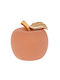 Bordeaux Keramik Apfel Gold Blatt Tischdekoration F14x16cm