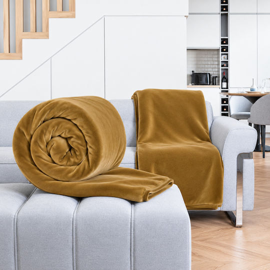 Одеяло Испания Велюр Единично 160x220см Екрю
