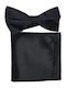 Unounouno Set Cloth Bow Tie With Black Pochette