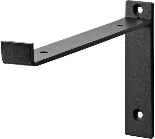 JetWorld Heavy-Duty Shelf Brackets Made of Stainless Steel in Black Colour 260x130mm