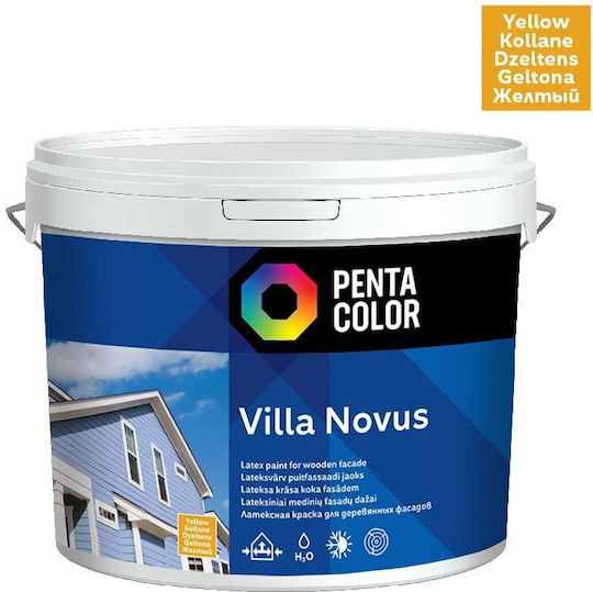 Pentacolor Високотемпературна Акрилна Боя За Вода Villa Novus 10л Жълта