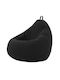 Pouf Birne Wasserdicht Canvas Jet Black