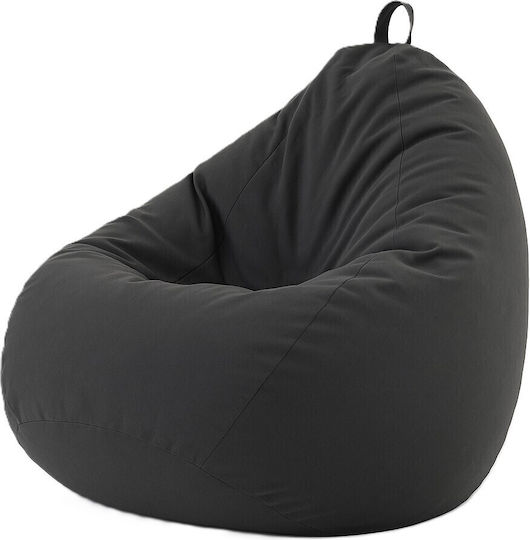 Pouf Birne Wasserdicht Canvas Anthrazitgrau