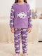 Happy Touch Kinder-Nachtwäsche Winter Fleece Lila