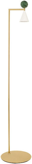 Zambelis Lights LED Floor Lamp H141cm with Warm to Cool White Light Brushed Gold, Matte White, Green