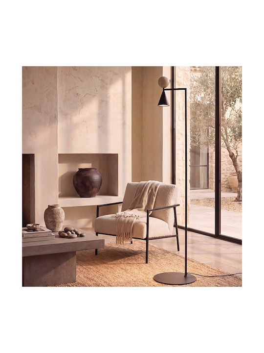 Zambelis Lights LED Φωτιστικό Δαπέδου με Ρυθμιζόμενο Λευκό Φως Μαύρο