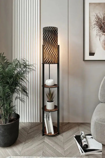 SteweHome Stehlampe Y135xH25cm Schwarz