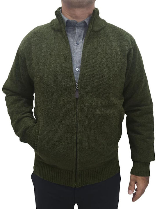 Lexton Cardigan bărbătesc Fleece Kaki