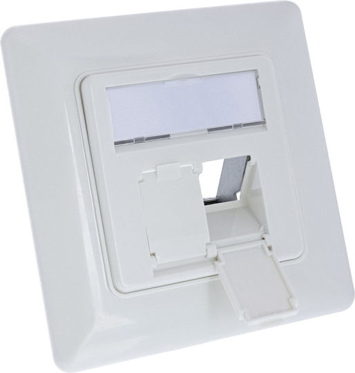 Schneider Electric Einzeln Netzwerksteckdose RJ45 mit Rahmen in Weißer Farbe RAL9010