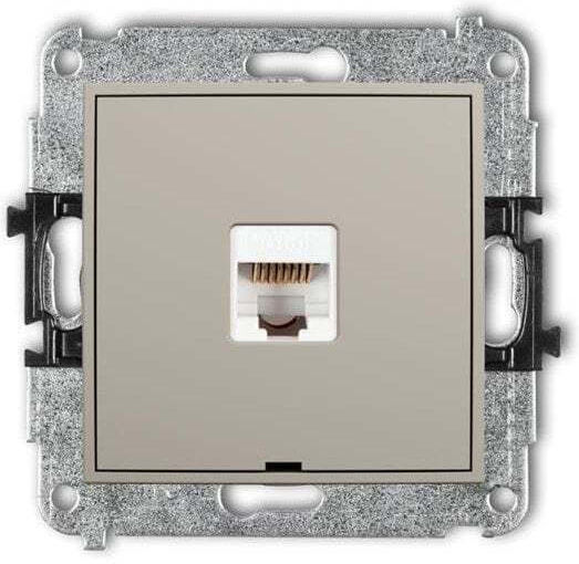 Karlik Единичен Механизъм Мрежов Контакт RJ45 Тип Cat5e в Кафяв Цвят 60MGKBO-1