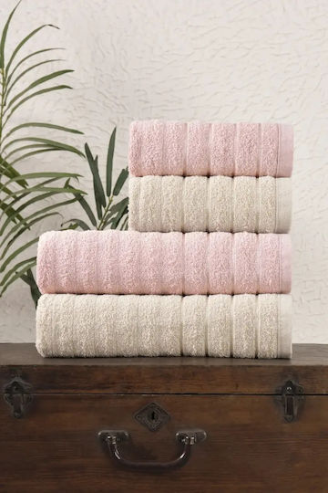 SteweHome Face Towel 50x90cm Multicolour 4 Pieces SteweHome Face Towel 50x90cm Multicolour 4 Pieces