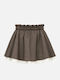 High Waist Mini Skirt Grey