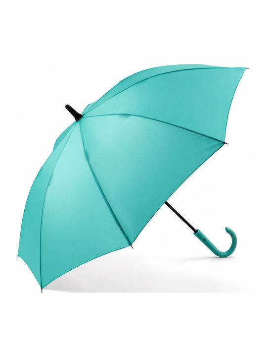 Rain Winddichter Automatischer Regenschirm mit Gehstock Türkis