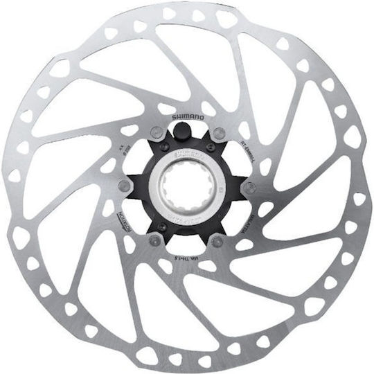 Ротор на дискова спирачка Shimano Rt-em600-l 203mm W Lock Ring Internal Serration Black Ind.pack