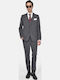 Winter Men's Suit with Vest Slim Fit Dark Grey
