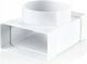 Ventika Flat Straight Pipe Tee Ø100/110x50mm White Kp55-6ko