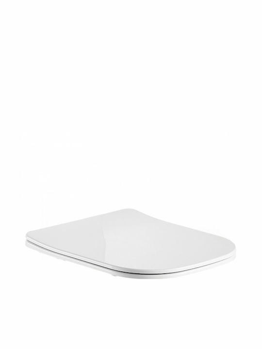 Vinci Slim Soft Close Plastic White Toilet Seat