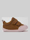Παιδικά Sneakers με Σκρατς Καφέ
