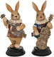 Rabbits Musical Instruments Polyresin 14 5x5x15cm 2 Designs