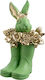 Polyester Rabbit Boot White Green 10.5x10.5x19cm