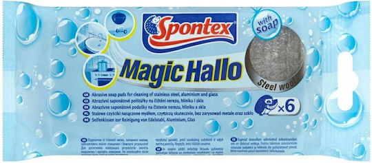 Spontex Метални Телени Кухненски Гъбички Сапун Hallo 6 Бройки