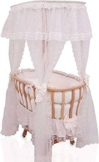 SteweHome Set de Somn pentru Bebeluși Dantelă Lemn Natural 95x65x85 Cm