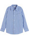 Kinderhemden Langärmelig Vibrant Blau Streifen