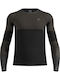 Odlo Performance Warm Ανδρική Ισοθερμική Μακρυμάνικη Μπλούζα Compression Μαύρη