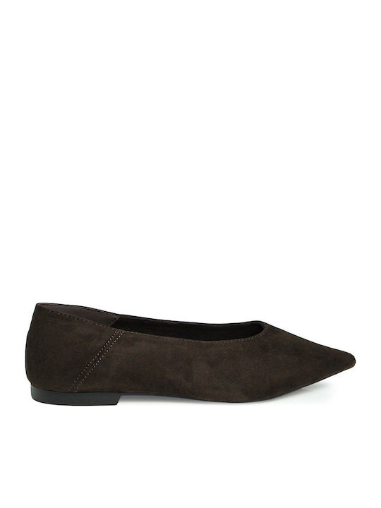 Corina Women's Brown Ballerina Shoes