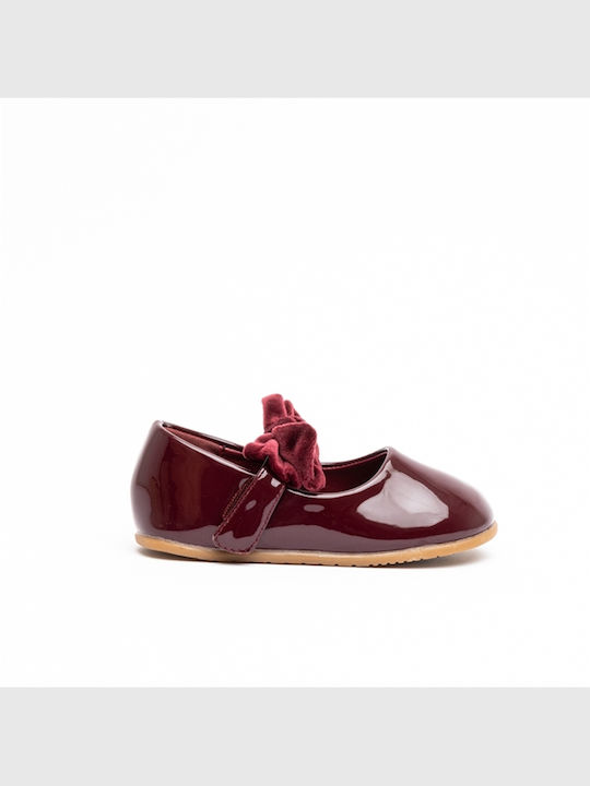 Kids Pumps & Ballerinas with Hoop & Loop Closure Burgundy