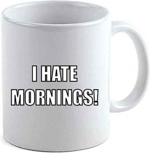 I Hate Weiße Keramiktasse 330 ml (Personalisiert)