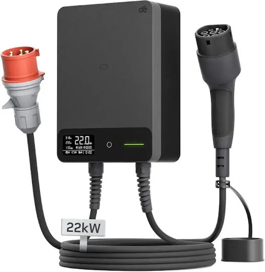 Depow Wall-Mounted Single-Phase 22kW Charger with Built-in 7m Type 2 Cable (094056)
