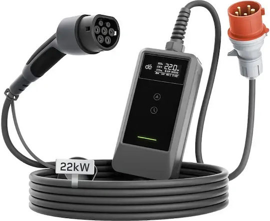Depow Tragbares Einphasiges 22-kW-Ladegerät mit Integriertem 7-m-Kabel Typ 2 (094051)