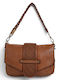 Gestrickte Damen-Schultertasche Taupe