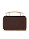 Women's Clutch Bag Suede Brown